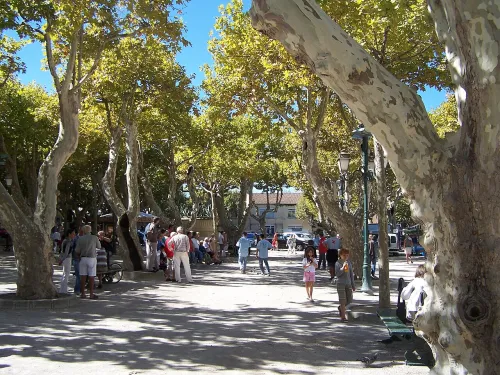 Place des Lices in Saint-Tropez, Station 6 auf dem selbstgeführten Stadtrundgang