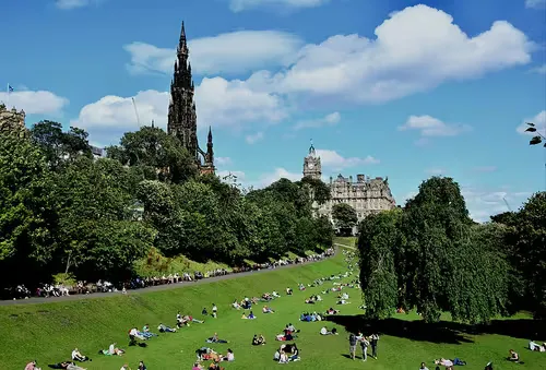 Princes Street Gardens in Edinburgh, Station 7 auf dem selbstgeführten Stadtrundgang
