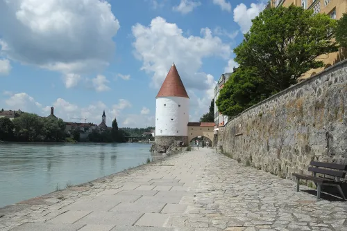 Schaiblingsturm in Passau, Station 4 auf dem selbstgeführten Stadtrundgang