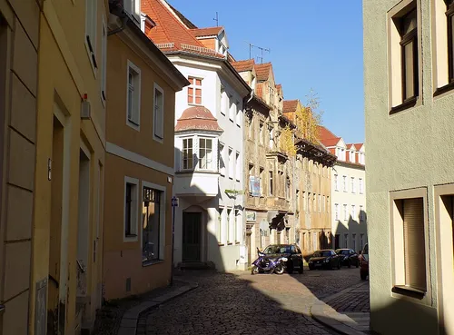 Görnische Gasse in Meißen, Station 5 auf dem selbstgeführten Stadtrundgang
