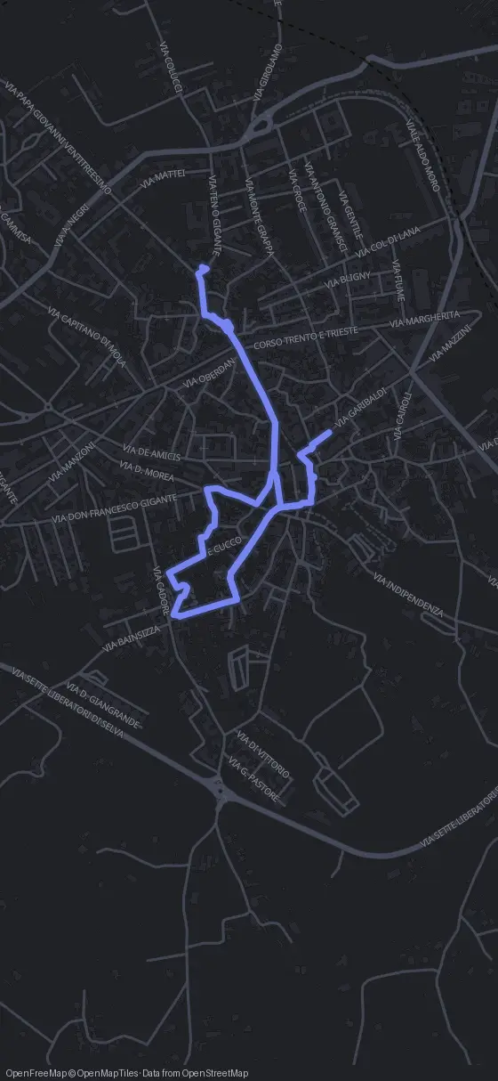 Route der Tour durch Alberobello