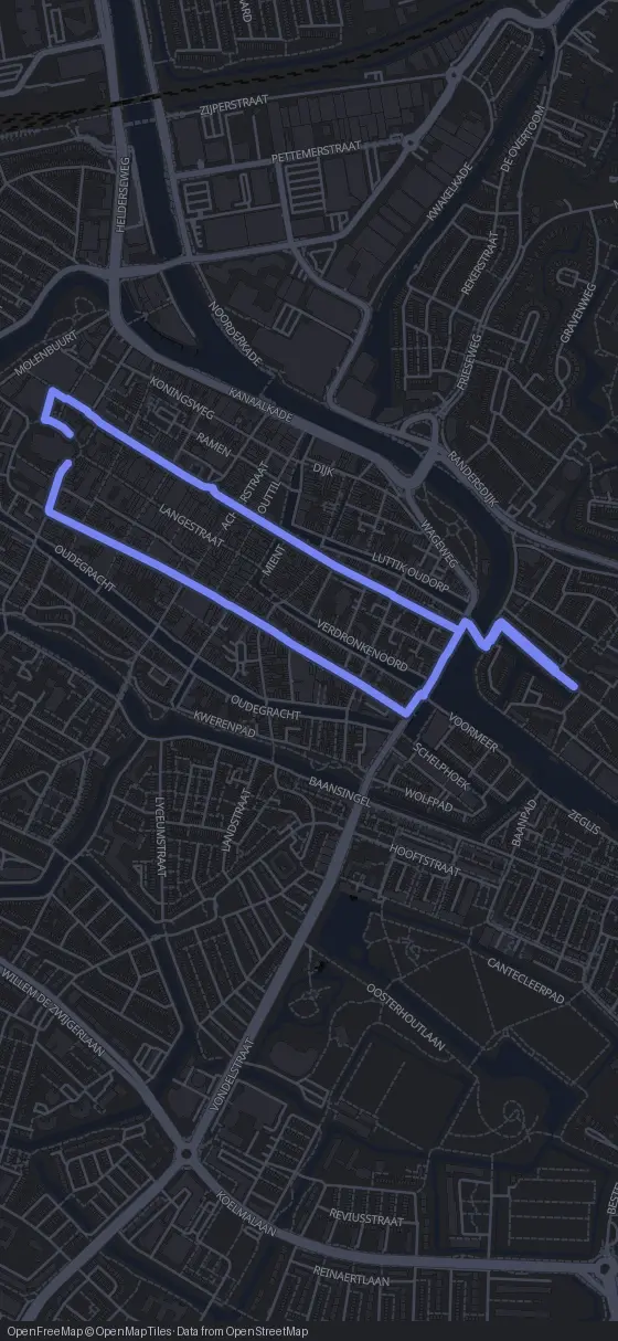 Route der Tour durch Alkmaar