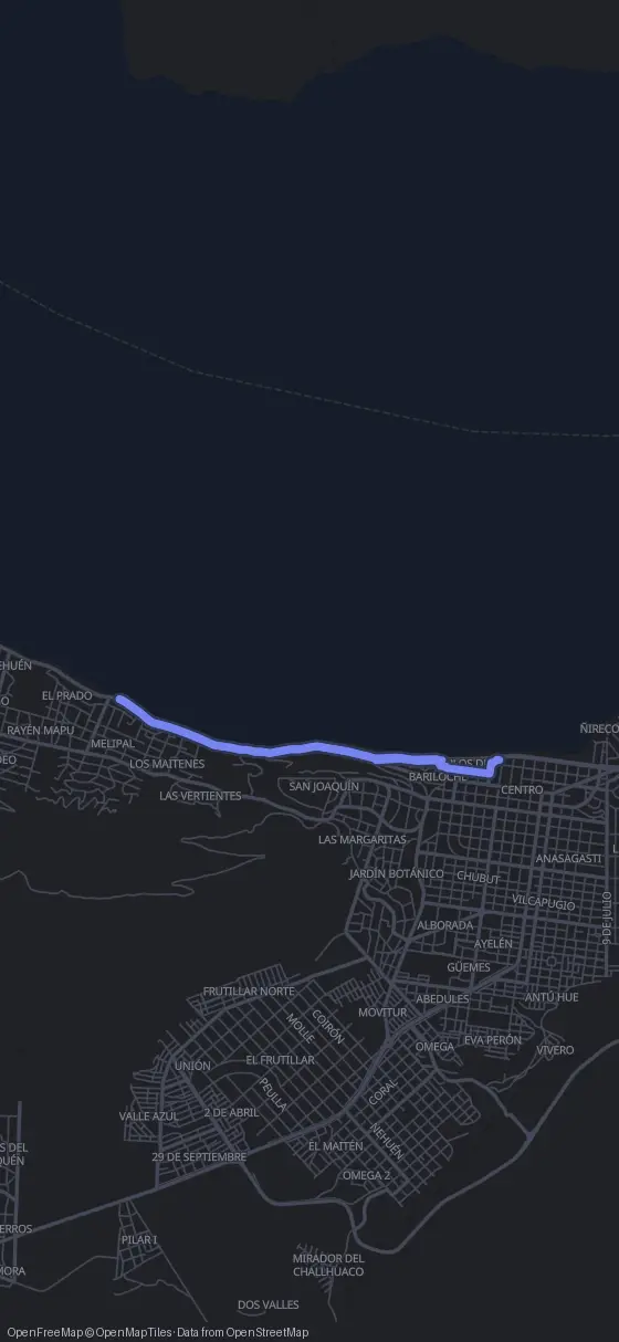 Route der Tour durch Bariloche