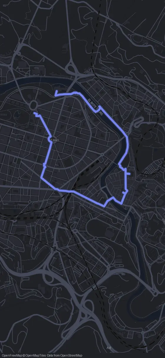 Route der Tour durch Bilbao