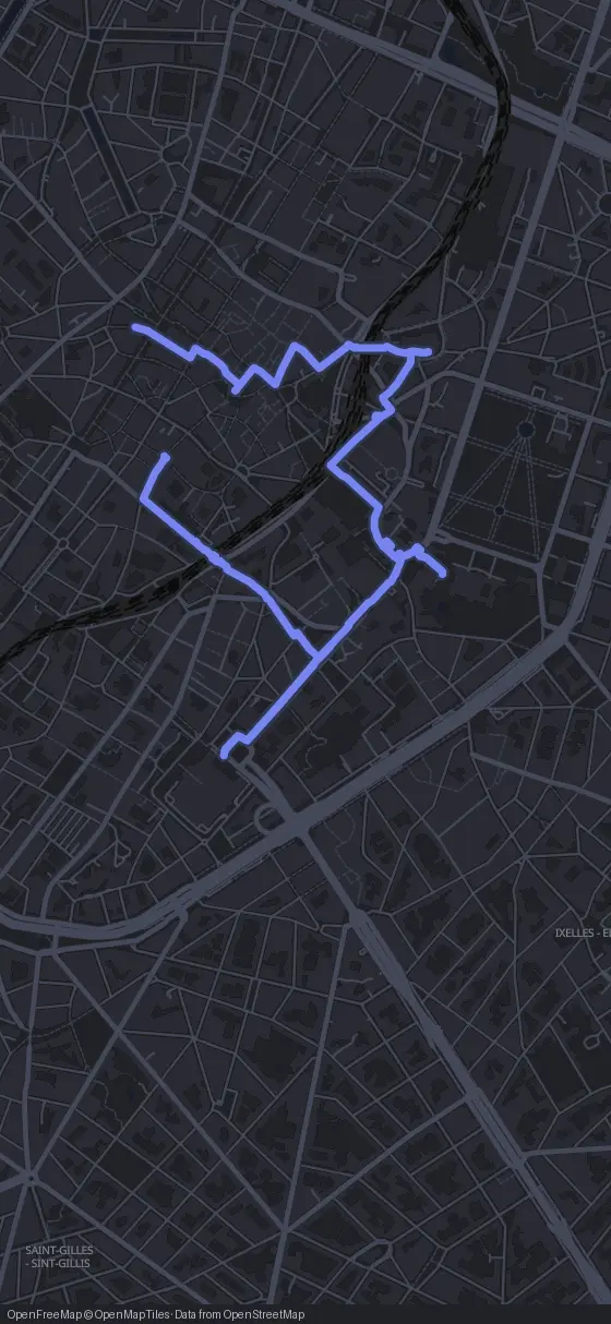 Route der Tour durch Brüssel