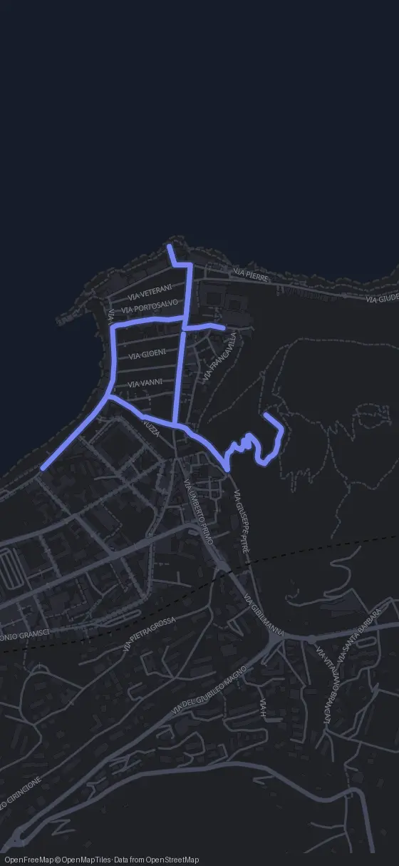 Route der Tour durch Cefalù