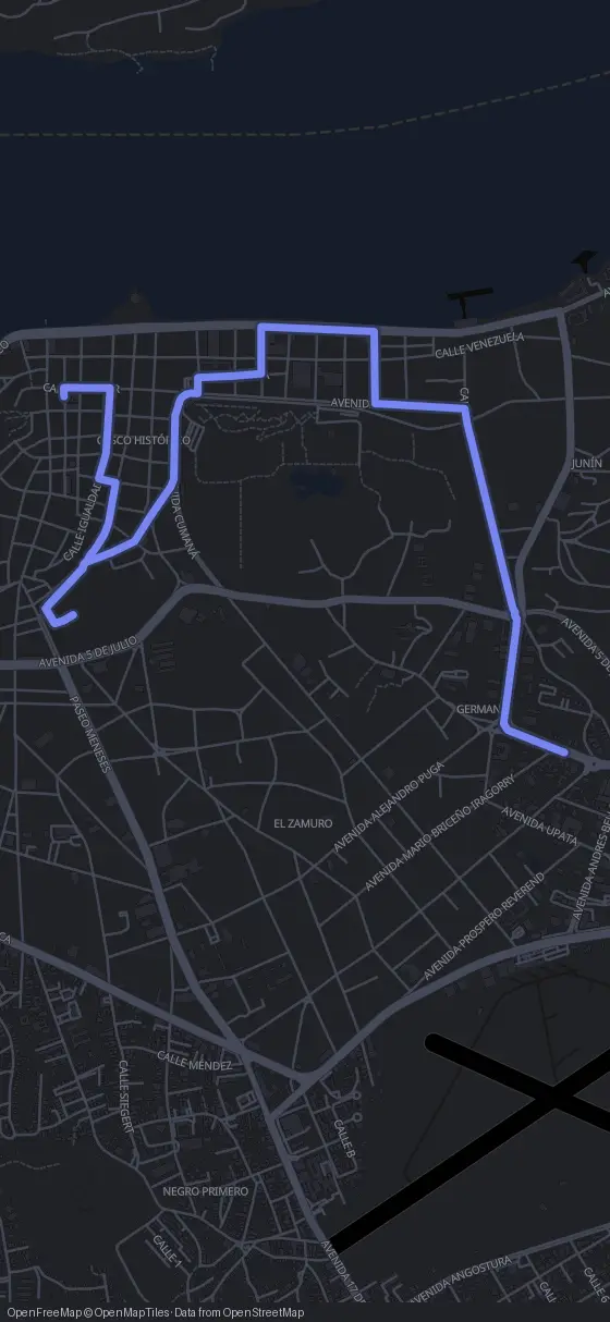 Route der Tour durch Ciudad Bolívar