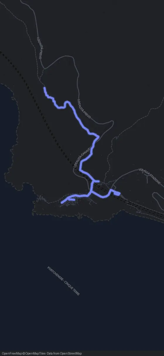Route der Tour durch Corniglia