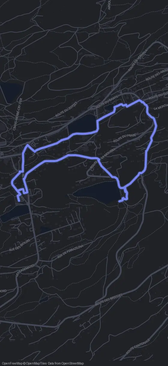 Route der Tour durch Crans-Montana