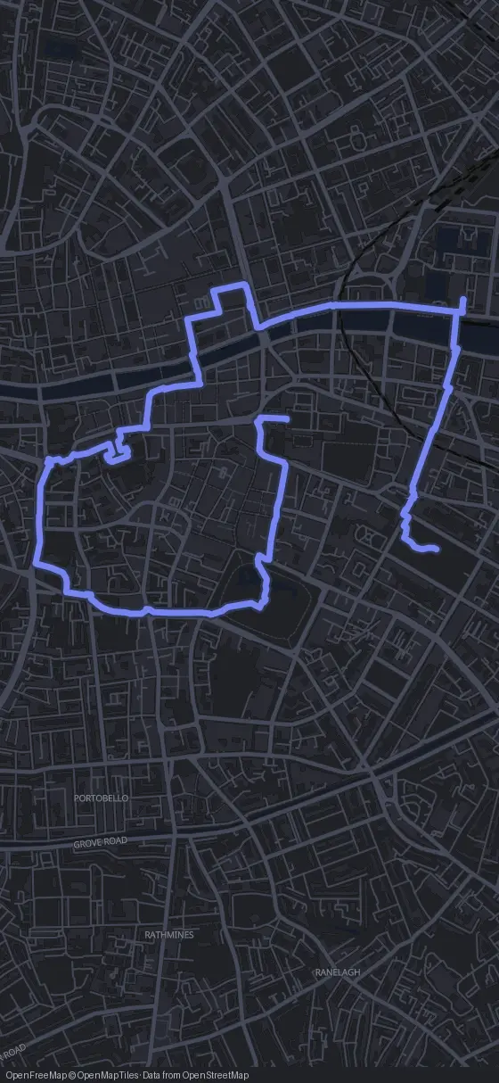 Route der Tour durch Dublin