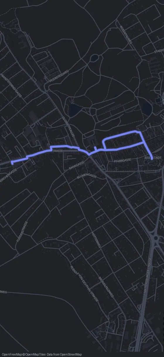 Route der Tour durch Eisenstadt