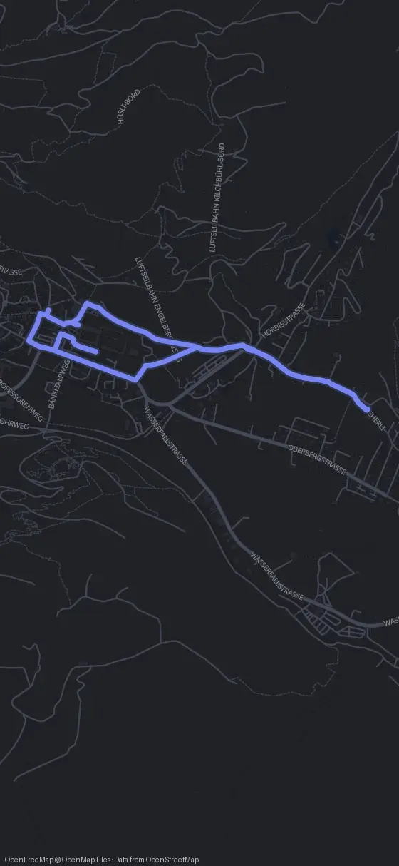 Route map for the Engelberg walking tour