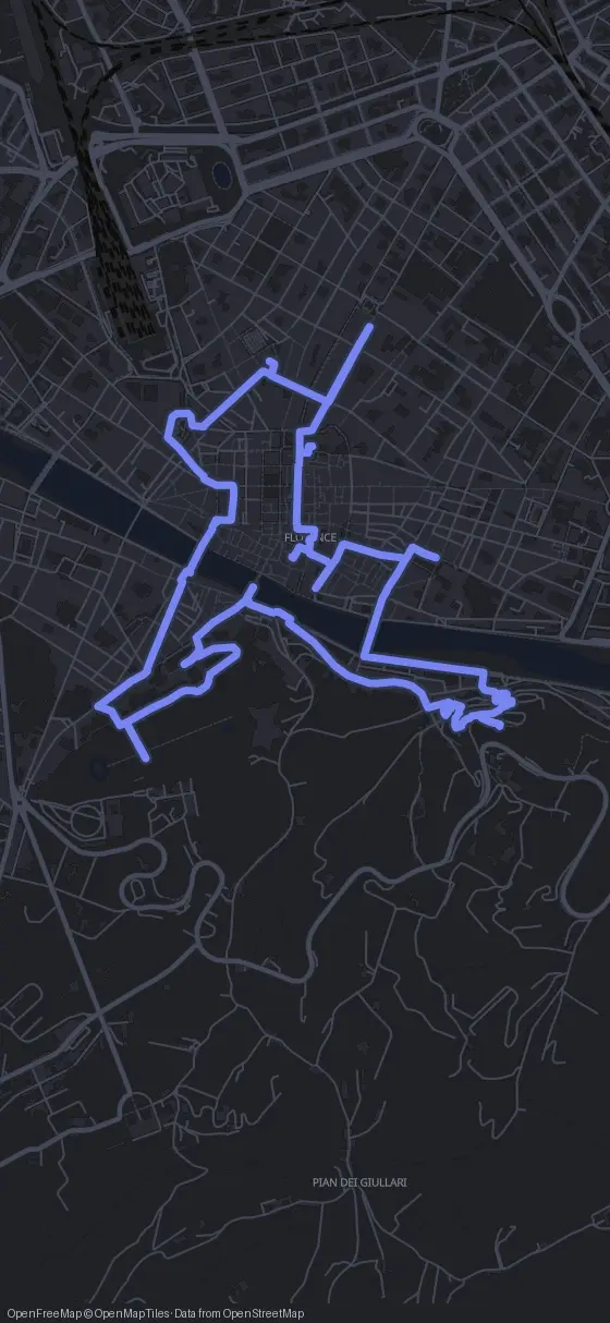 Route der Tour durch Florenz