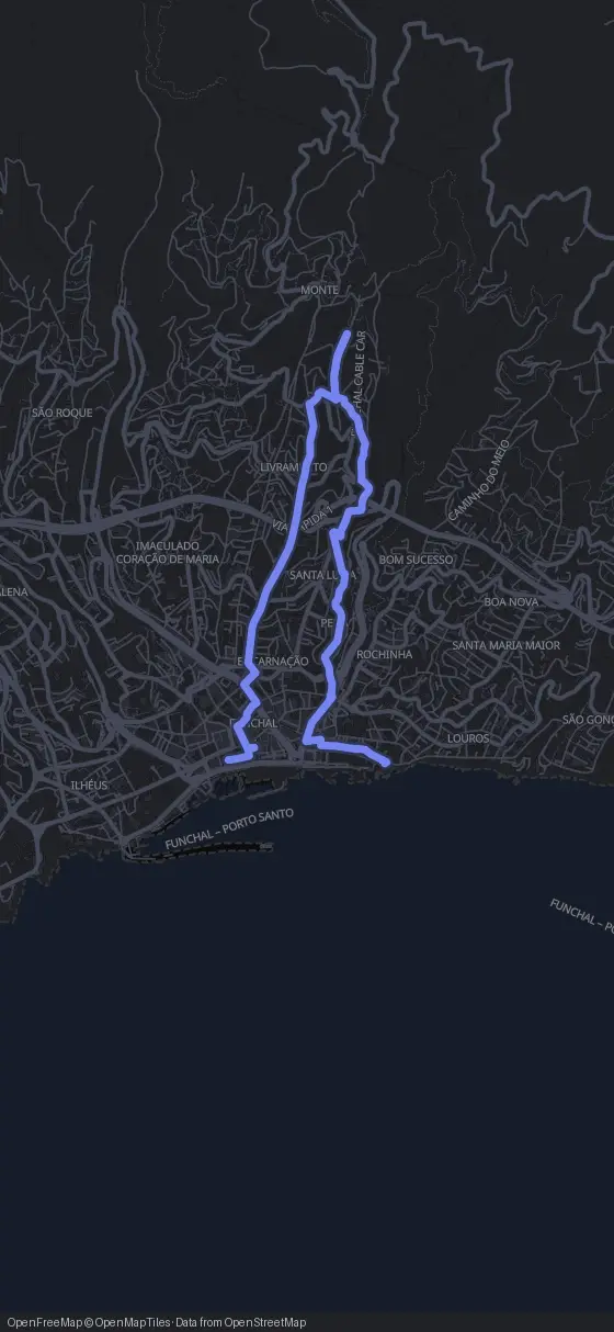 Route der Tour durch Funchal
