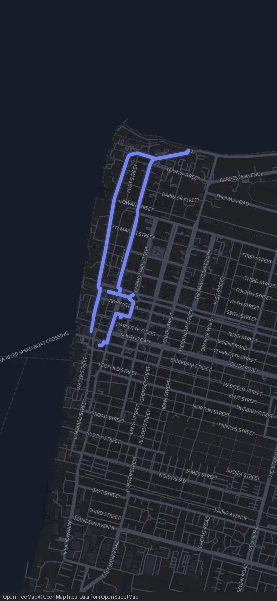 Route map for the Georgetown walking tour