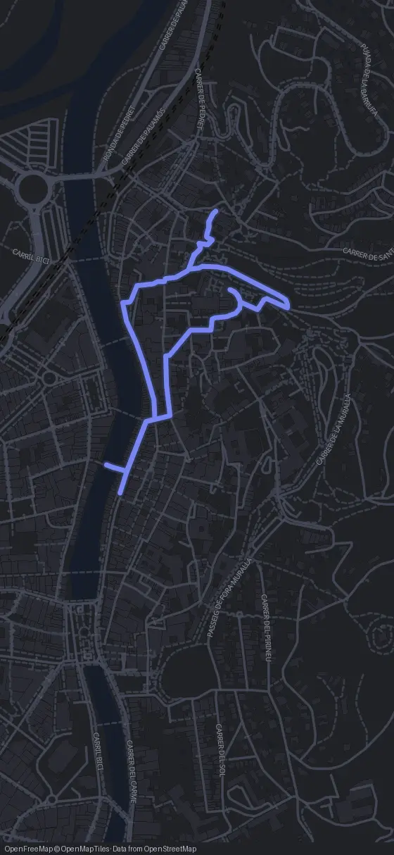 Route der Tour durch Girona