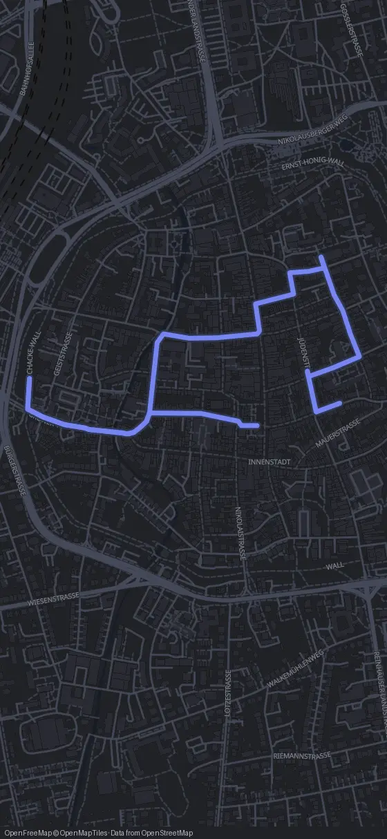 Route der Tour durch Göttingen