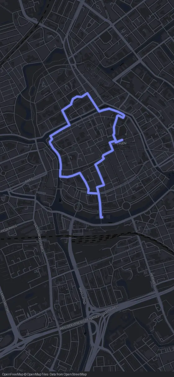 Route der Tour durch Groningen