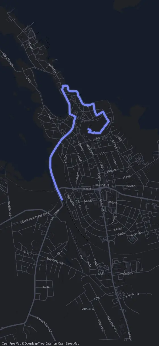 Route der Tour durch Haapsalu