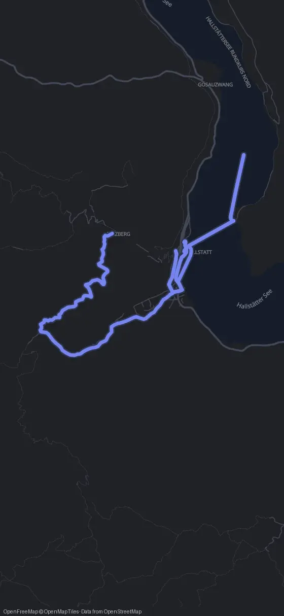 Route der Tour durch Hallstatt