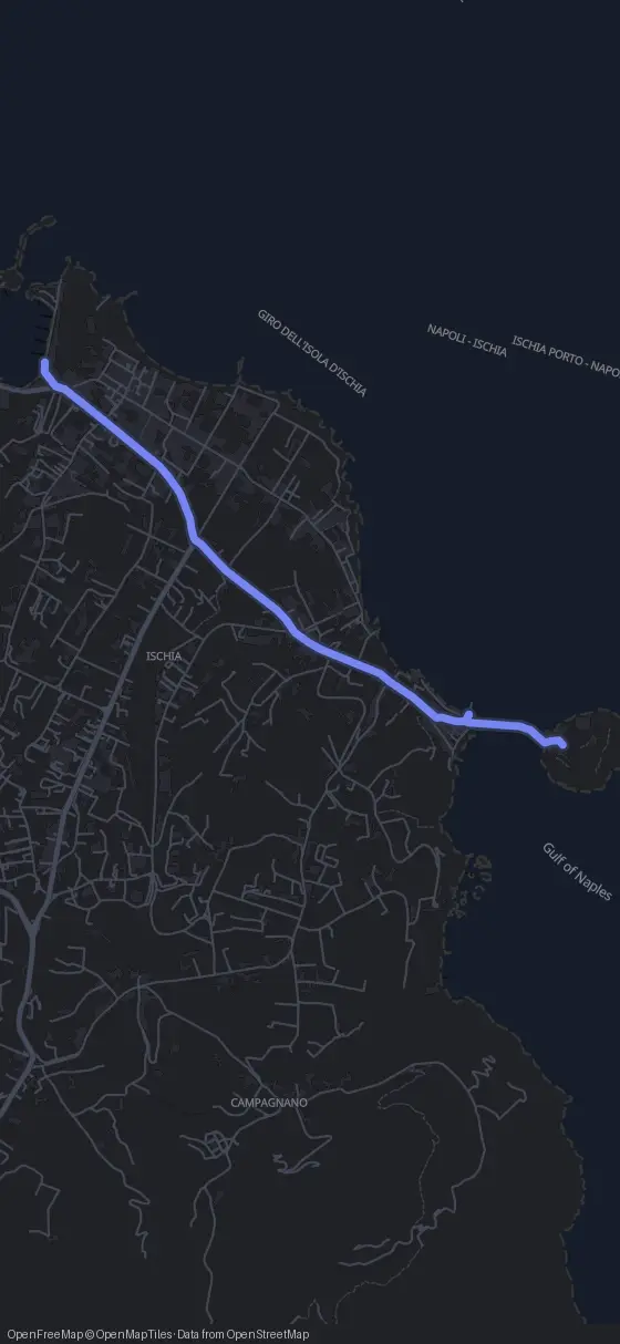 Route der Tour durch Ischia