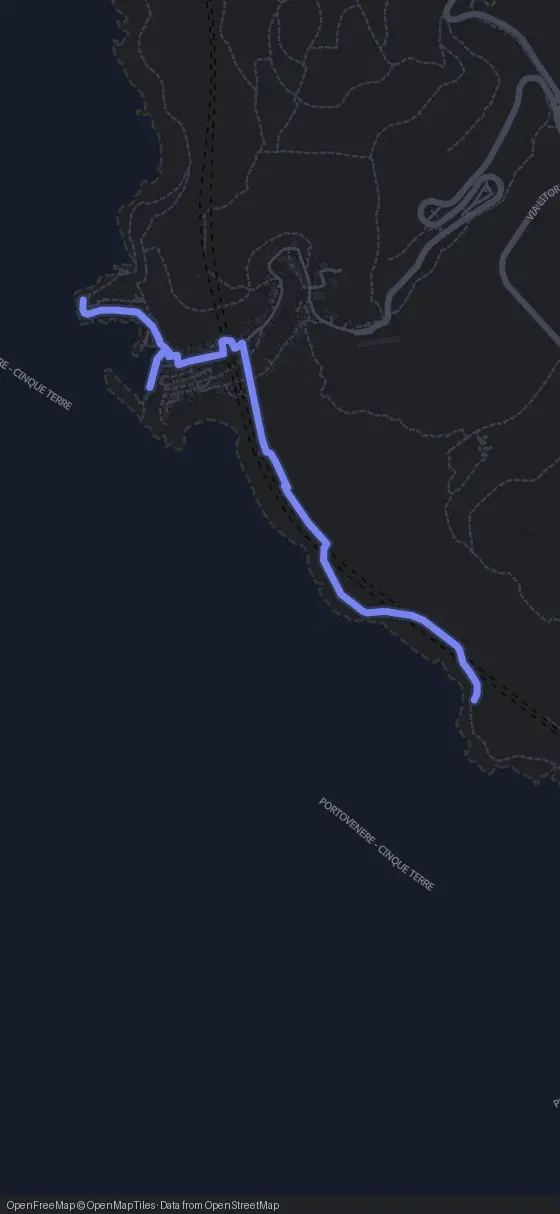 Route der Tour durch Manarola
