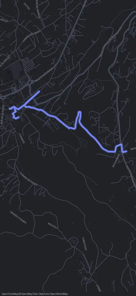 Route der Tour durch Megève