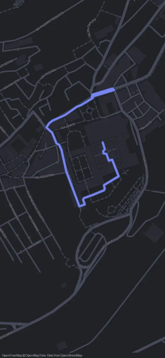 Route der Tour durch Monreale