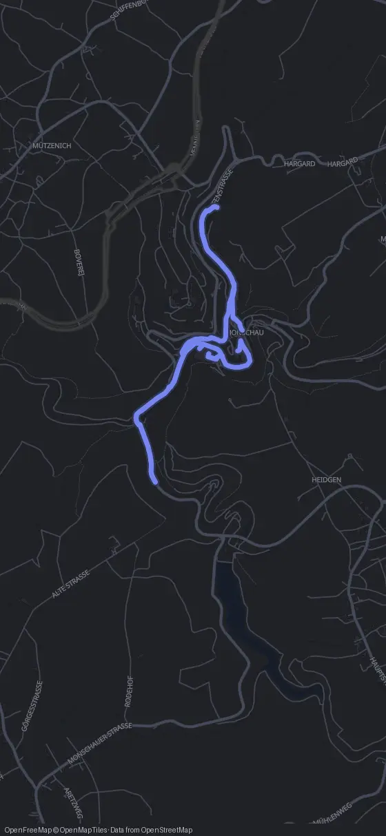 Route map for the Monschau walking tour