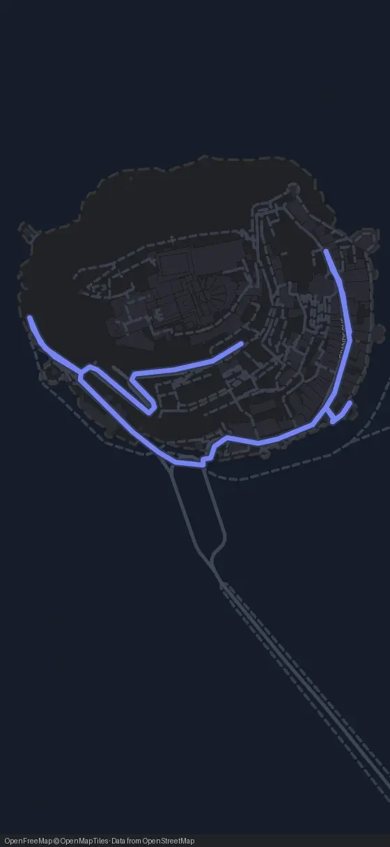 Route der Tour durch Mont-Saint-Michel