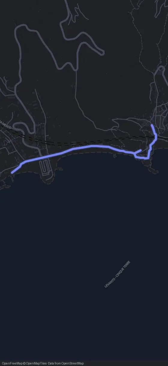 Route der Tour durch Monterosso al Mare