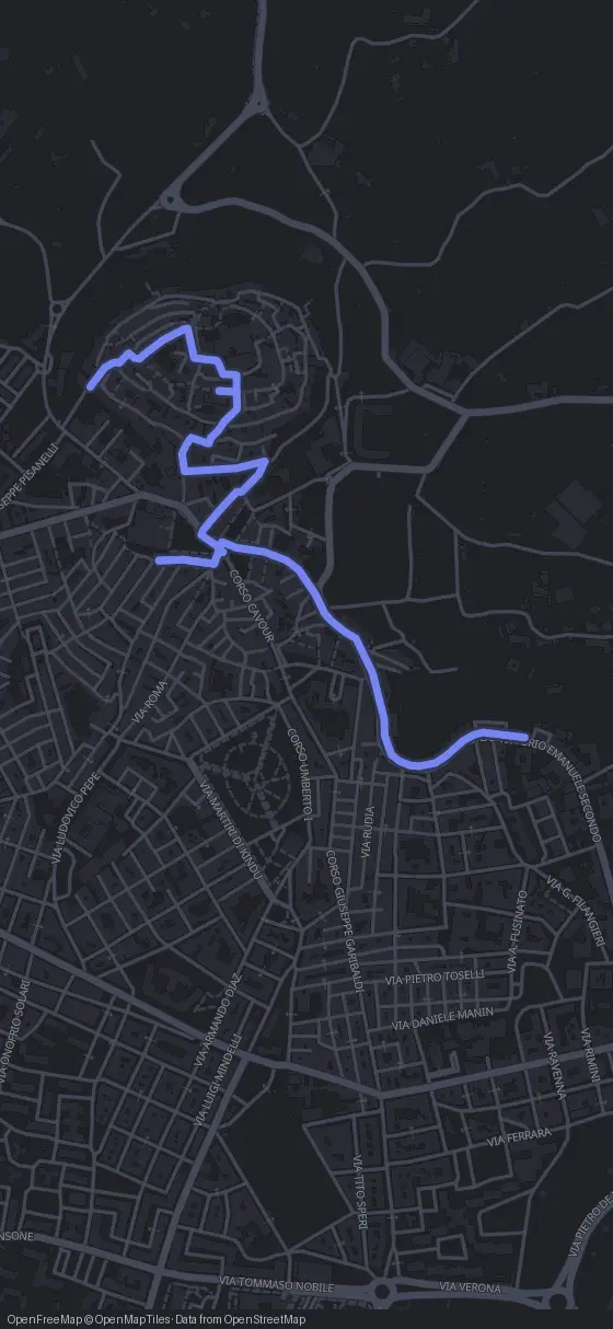 Route map for the Ostuni walking tour