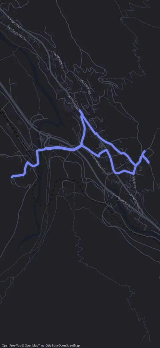 Route der Tour durch Pontresina