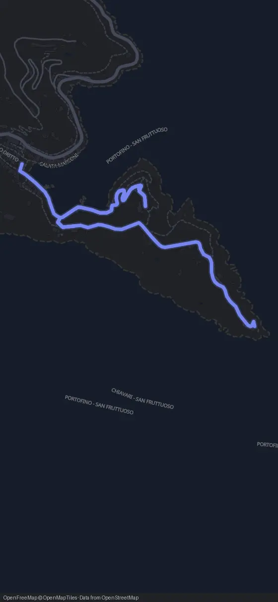 Route map for the Portofino walking tour