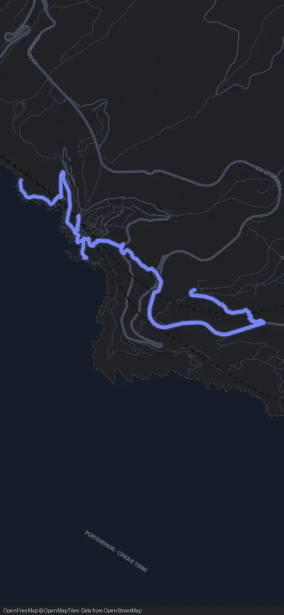 Route der Tour durch Riomaggiore