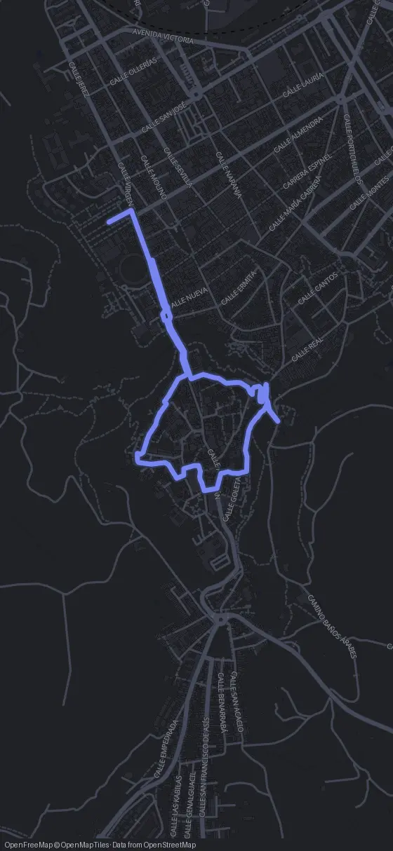 Route map for the Ronda walking tour