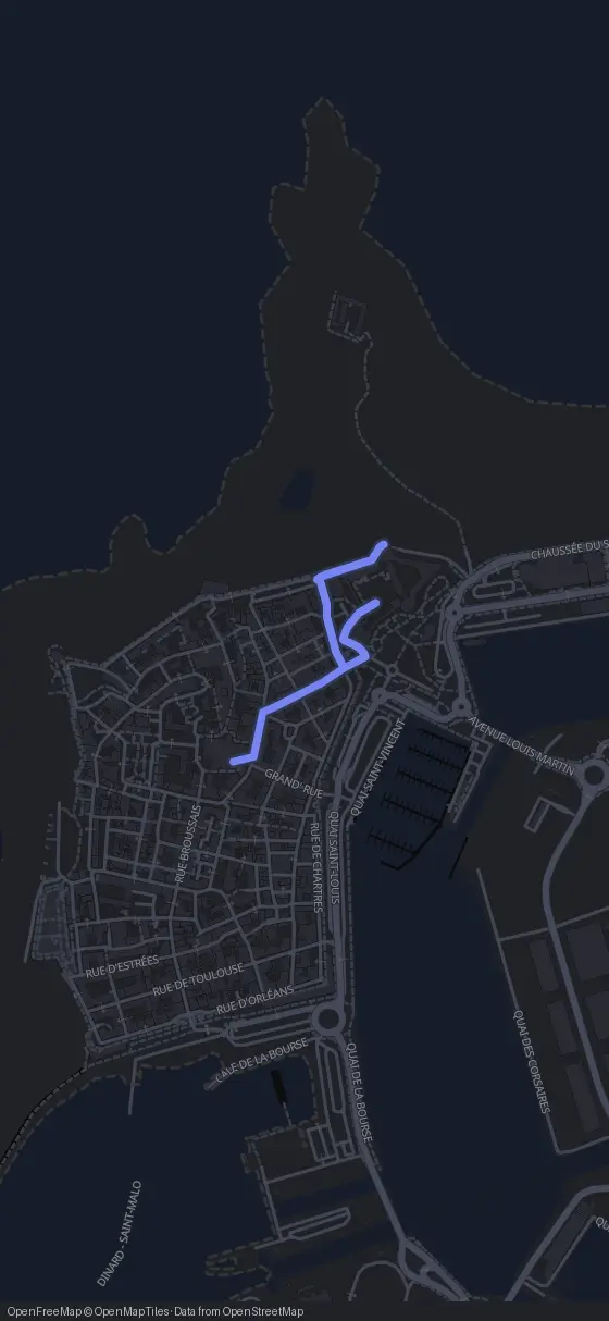 Route der Tour durch Saint-Malo