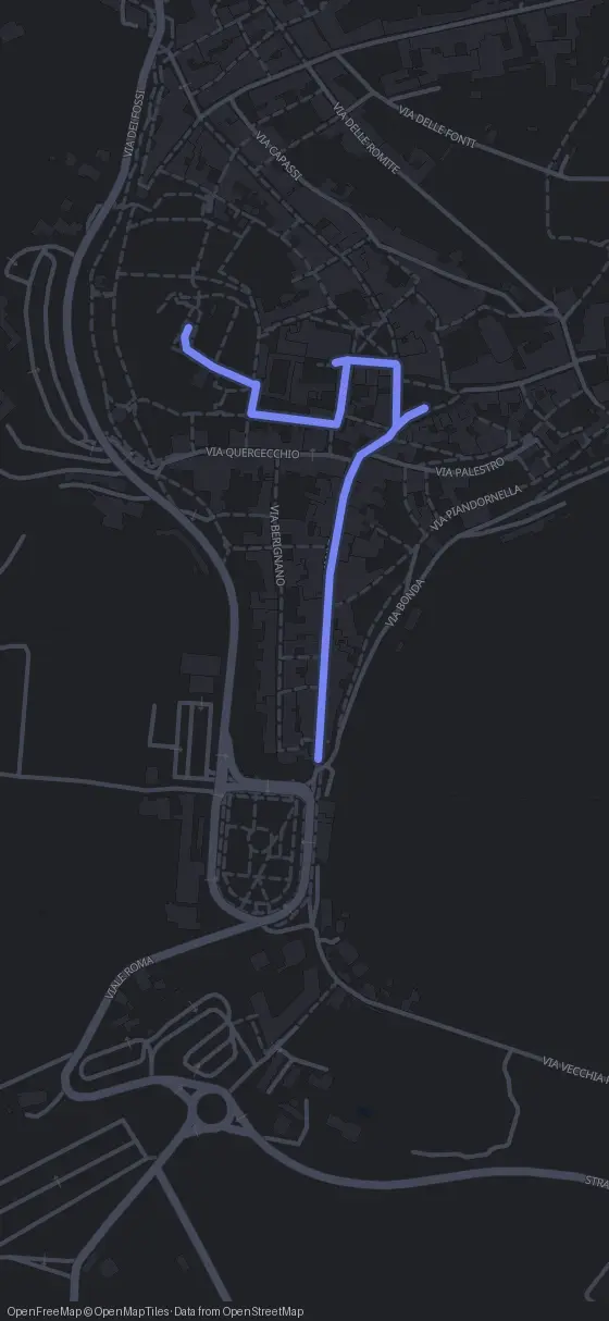 Route map for the San Gimignano walking tour
