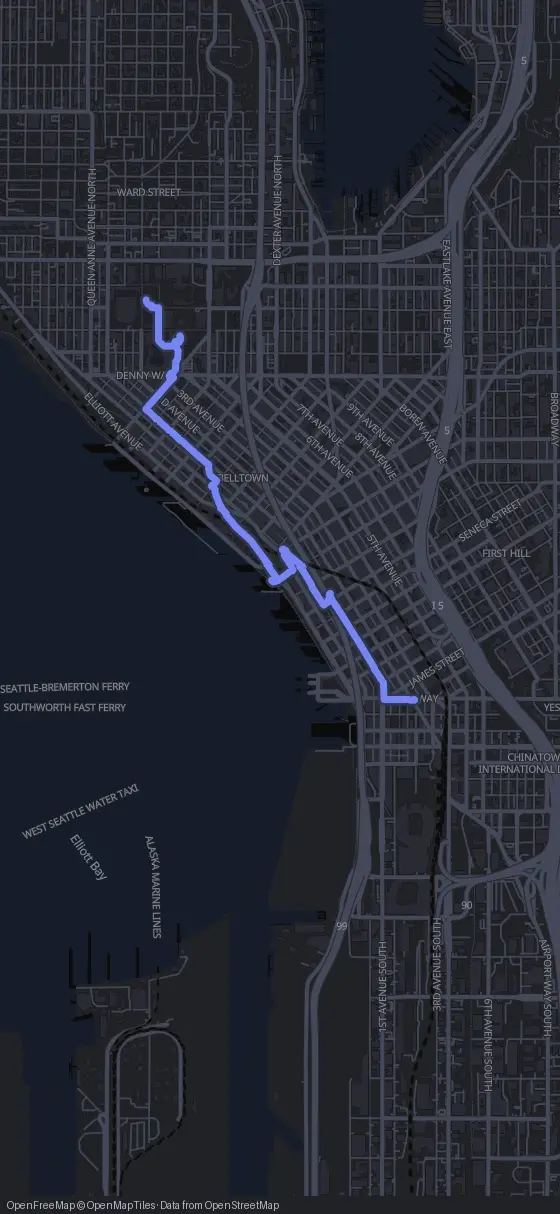 Route der Tour durch Seattle