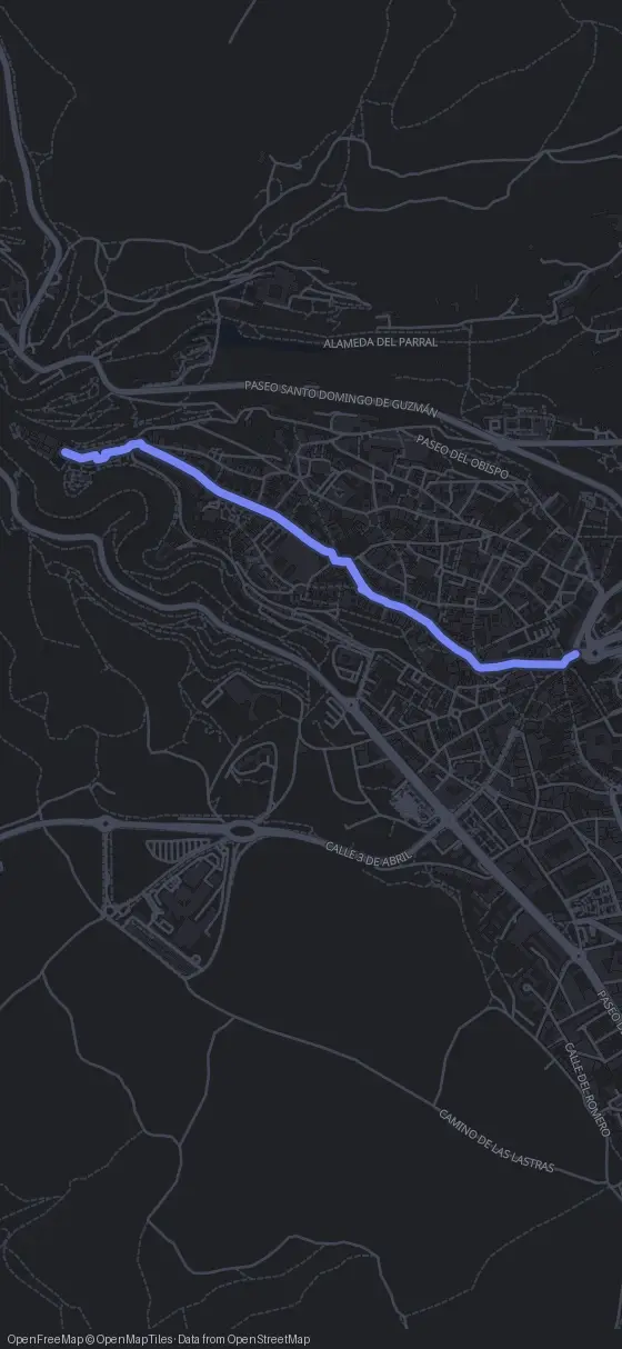 Route map for the Segovia walking tour
