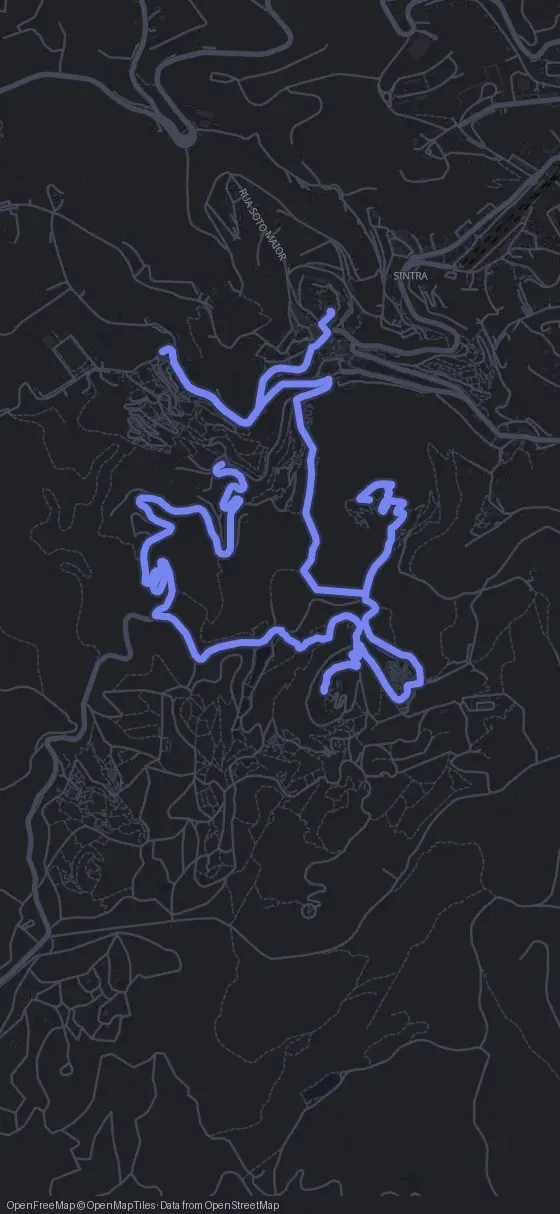 Route map for the Sintra walking tour