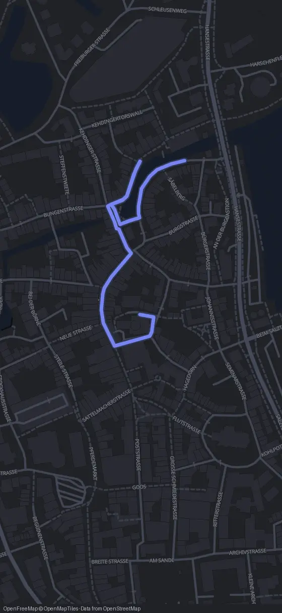 Route map for the Stade walking tour