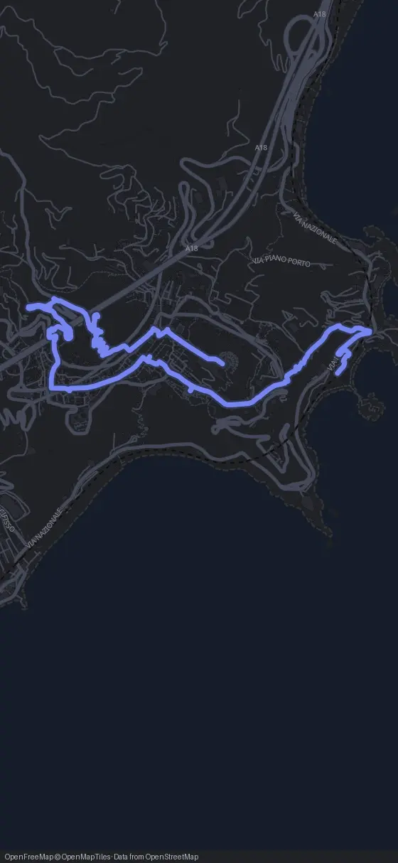 Route der Tour durch Taormina