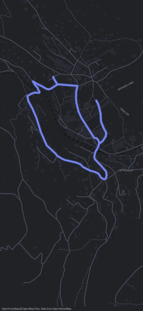 Route der Tour durch Wengen