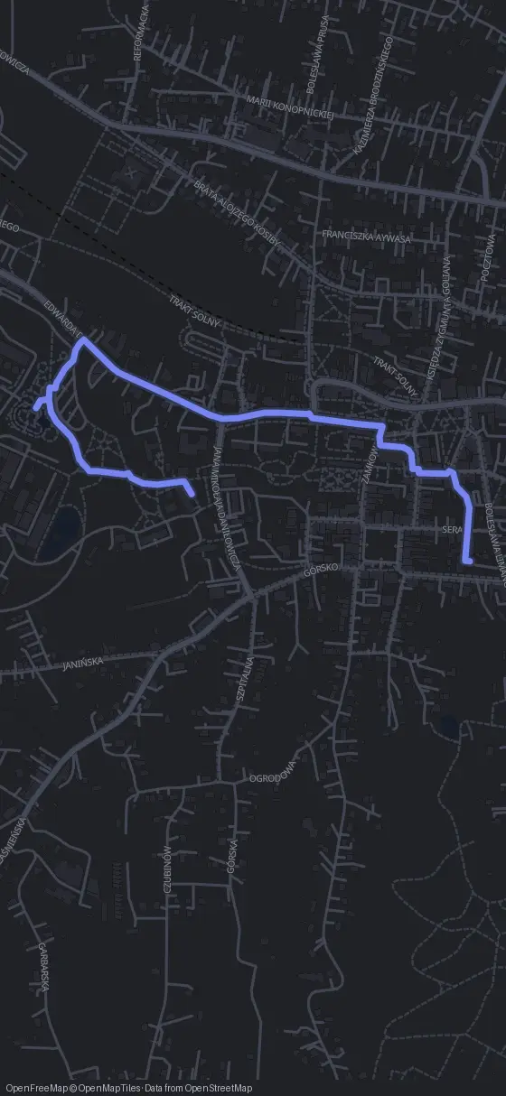 Route der Tour durch Wieliczka